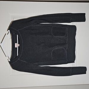 Mossimo Supply Co Sweater Cotton Gray Pockets Jr's Size XL